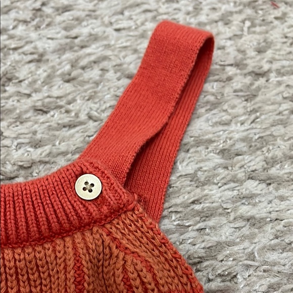 Cat & Jack Orange Chunky Knit 100% Cotton Bubble Romper - Size Newborn - Picture 6 of 13